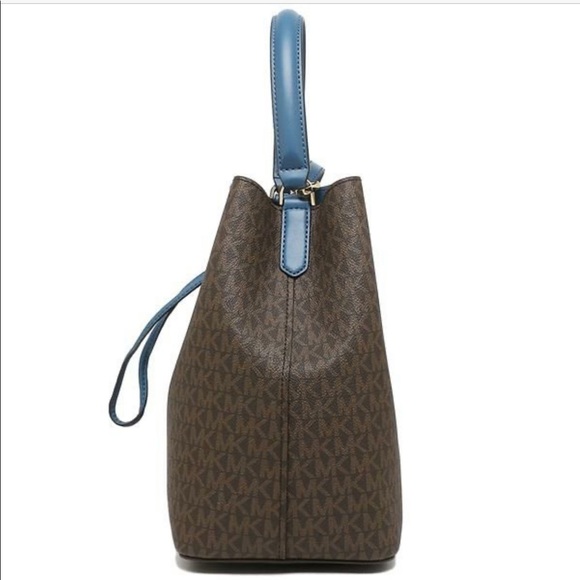 MICHAEL KORS SURI LARGE BUCKET MESSENGER DK CHAMBR - Picture 3 of 16